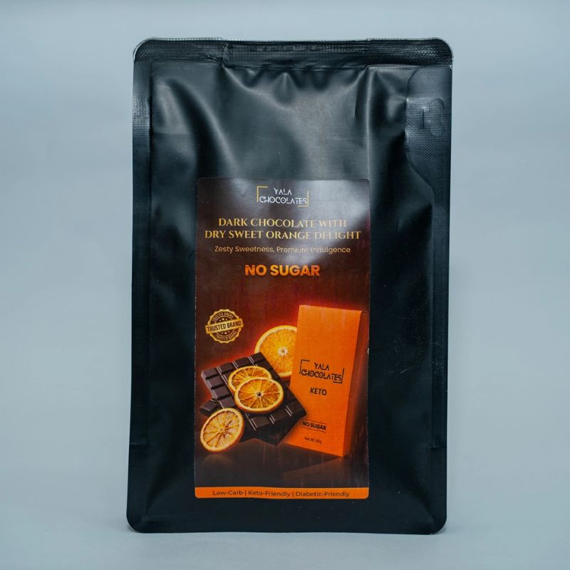 Dark chocolate with dry sweet orange