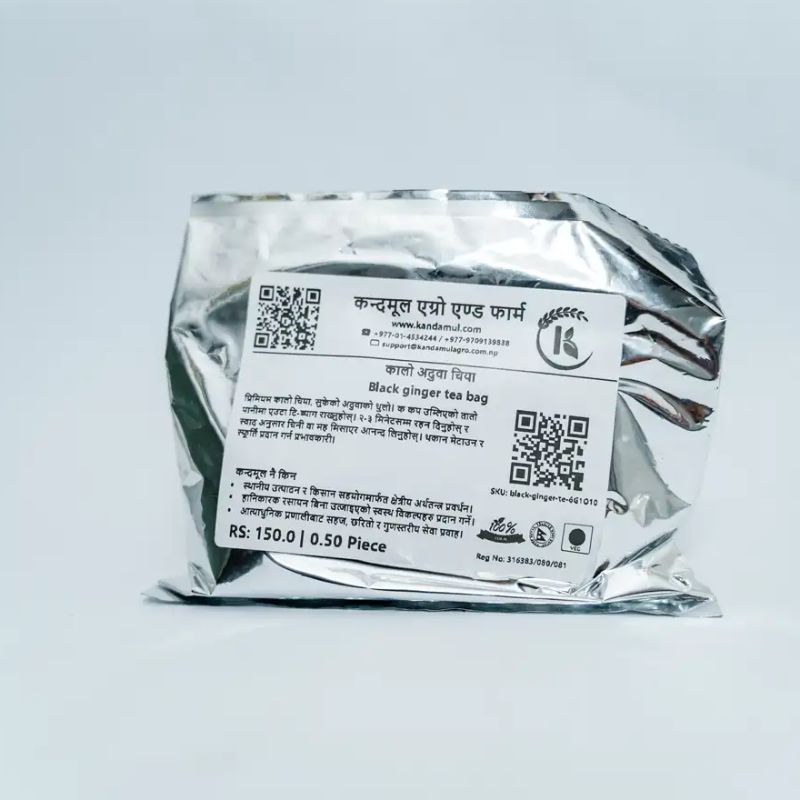 Black ginger tea bag