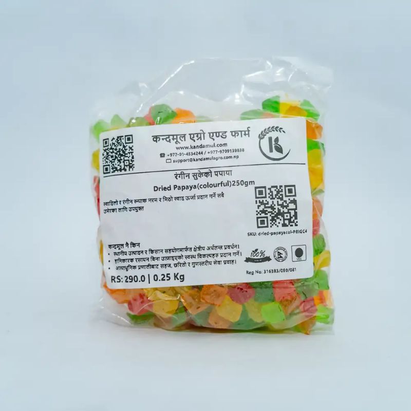 Dried Papaya(colourful)250gm